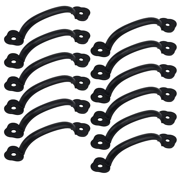 Antrader Antrader Zinc Alloy Modern Pull Handle Knobs for Wardrobe Cupboard Drawer Black 3.15 Inch Hole Distance Pack of 12