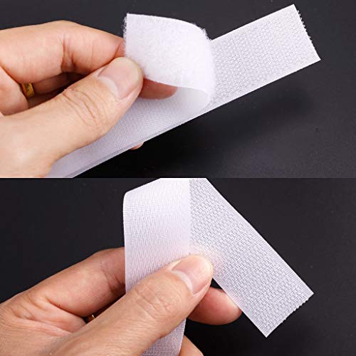 IHKFILAN White Sew On Hook and Loop Tape 3/4 Inch Wide 10 Meters Length Durable Nylon Fabric for Easy Fastening - View 3 of 7