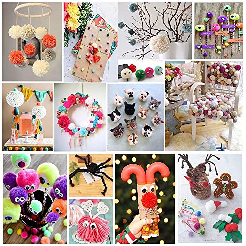 RRigo Pom Pom Maker Set 4 Sizes for DIY Wool Yarn Knitting Craft Projects Ideal for Adults - View 7 of 9