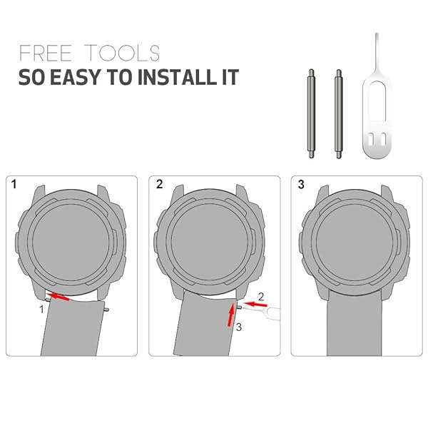 NotoCity Buy NotoCity Soft Silicone Replacement Band for Garmin Instinct 2/Solar/Tactical - Durable Black Strap - View 7 of 7