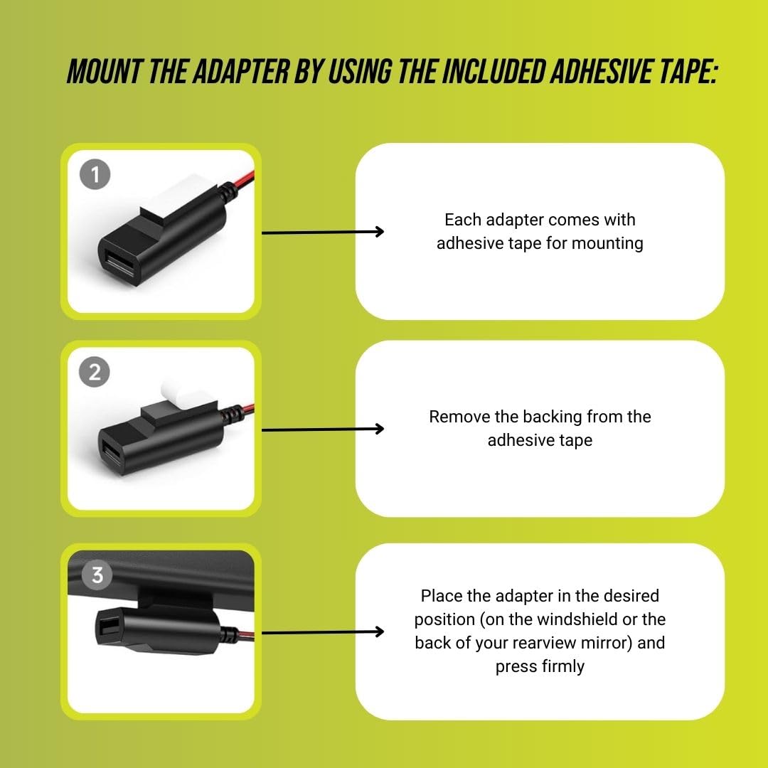 Dongar Dongar Dashcam Power Adapter 10-pin Type A for Nissan Frontier Titan Altima Infiniti Subaru Toyota Easy Installation USB Power Source - View 7 of 8