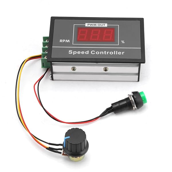 Zerone PWM DC Motor Speed Controller 6-60V 30A with LED Display - Adjustable Slow Start/Stop for 12V, 24V, 36V, 48V Motors