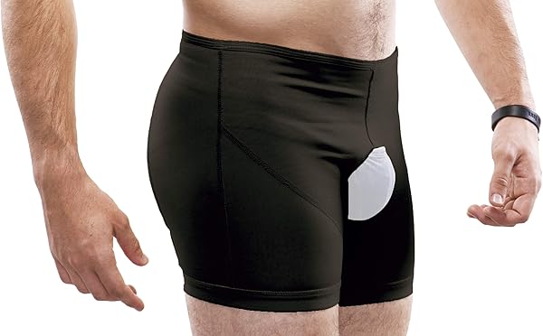 Fajas Galess Inguinal Hernia Support Belt Invisible Underpants Compression Garment Truss for Men Black Size M