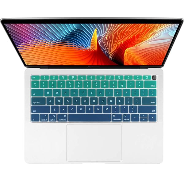 "Buy Batianda Gradient Color Keyboard Cover for 2018/2019 MacBook Air 13" - Ultra Thin Silicone Protector (Model A1932, Green)"