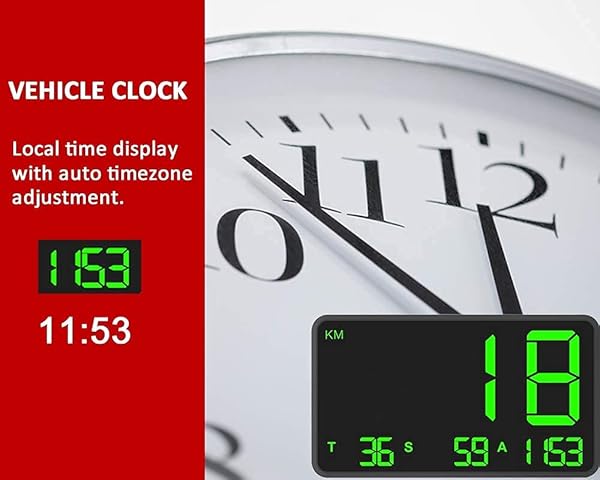 kingneed Kingneed HUD Universal GPS Head-Up Display: Speedometer, Odometer & Over Speed Alarm for All Vehicles - View 7 of 10