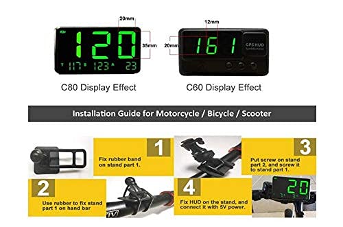 kingneed Kingneed HUD Universal GPS Head-Up Display: Speedometer, Odometer & Over Speed Alarm for All Vehicles - View 8 of 10