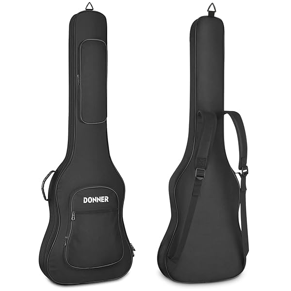 Donner Donner 47 Inch Bass Guitar Case - Waterproof, Padded Gig Bag with 3 Pockets & Back Hanger Loop
