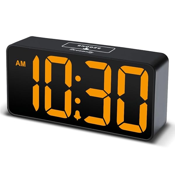 DreamSky DreamSky Small Digital Alarm Clock: Big Numbers, USB Charging, Adjustable Volume & Snooze for Bedroom