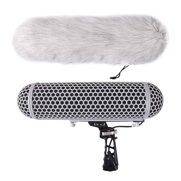 DF DIGITALFOTO Top Micolive Microphone Windshield Blimp: Shock Mount for Rode NTG & AT875R Shotgun Mics