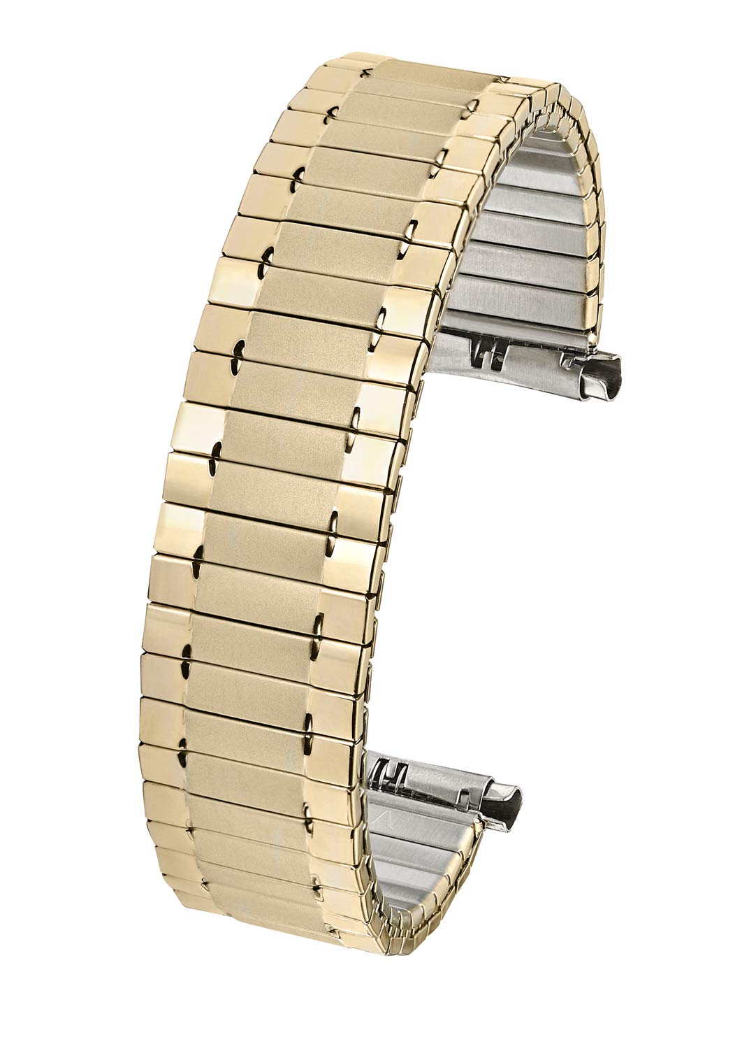 STUNNING SELECTION Alpine Stainless Steel Expansion Watch Band for Men and Women Flexible Replacement Strap Compatible with Regular and Smart Watches Two Tone - View 8 of 9