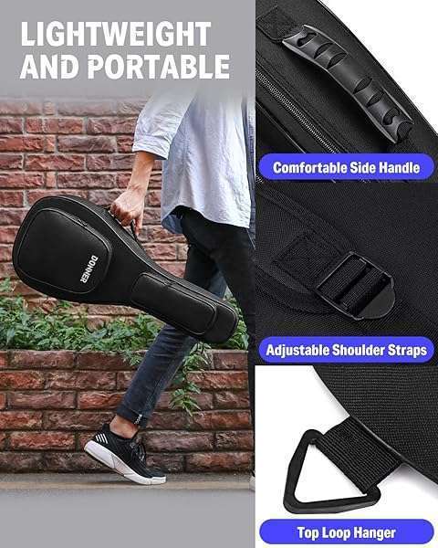 Donner Donner 28 Inch Mandolin Case - Waterproof Nylon Gig Bag with Padded Sponge & Metal Zippers for A & F Style Mandolins - View 6 of 8