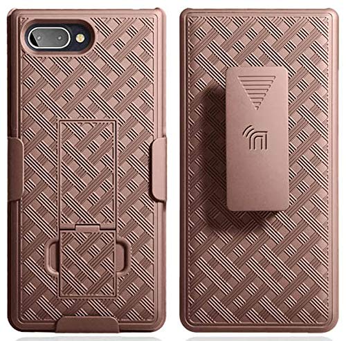 Nakedcellphone Rose Gold Kickstand Case with Clip for BlackBerry Key2 LE - Rotating Belt Holster Combo - View 4 of 10