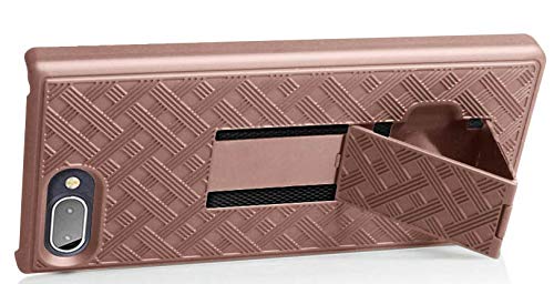 Nakedcellphone Rose Gold Kickstand Case with Clip for BlackBerry Key2 LE - Rotating Belt Holster Combo - View 5 of 10