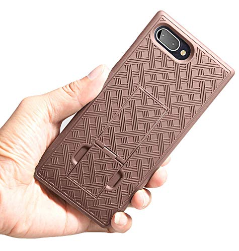 Nakedcellphone Rose Gold Kickstand Case with Clip for BlackBerry Key2 LE - Rotating Belt Holster Combo - View 6 of 10
