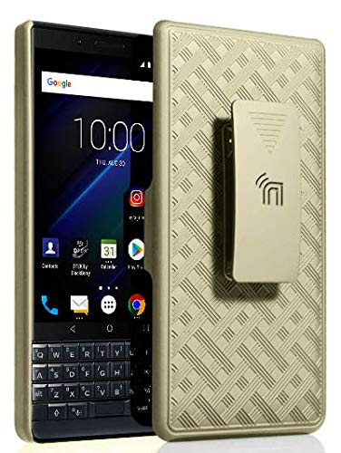 Nakedcellphone Champagne Gold Clip Case for BlackBerry Key2 LE - Kickstand & Holster Combo - View 3 of 10