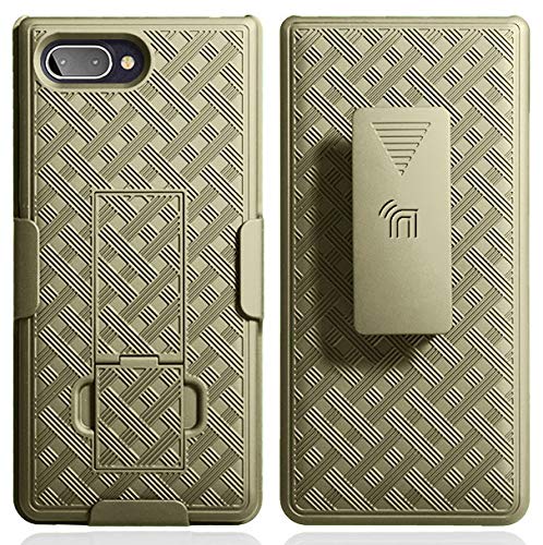 Nakedcellphone Champagne Gold Clip Case for BlackBerry Key2 LE - Kickstand & Holster Combo - View 4 of 10