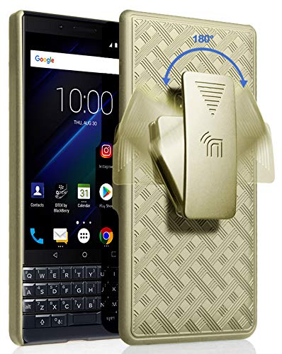 Nakedcellphone Champagne Gold Clip Case for BlackBerry Key2 LE - Kickstand & Holster Combo - View 10 of 10
