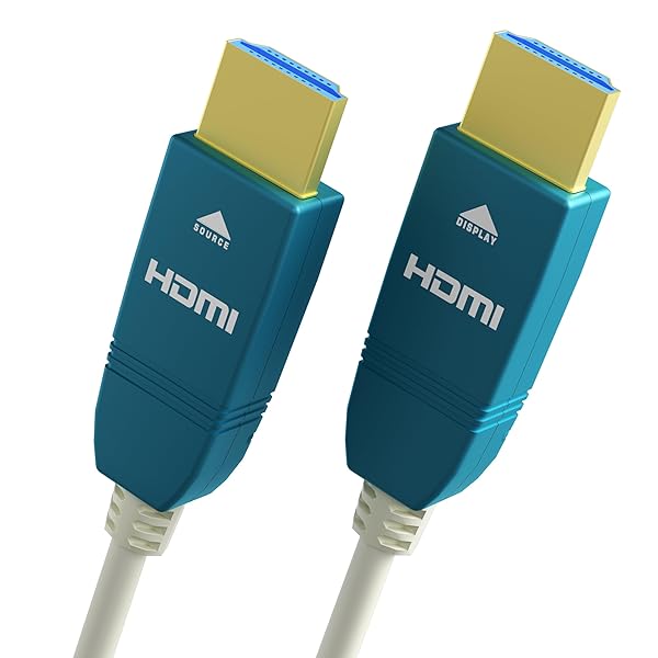 BlueAVS BlueAVS 15 Feet HDMI Fiber Optic Cable 4K 60Hz High Speed 18Gbps Dynamic HDR10 HDCP2.2 eARC White