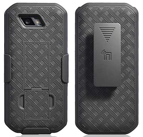 Nakedcellphone Buy Nakedcellphone Combo Series Case for Sonim XP5s - Hard Cover with Kickstand & Rotating Belt Clip - Black - View 3 of 10