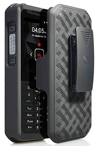 Nakedcellphone Buy Nakedcellphone Combo Series Case for Sonim XP5s - Hard Cover with Kickstand & Rotating Belt Clip - Black - View 4 of 10