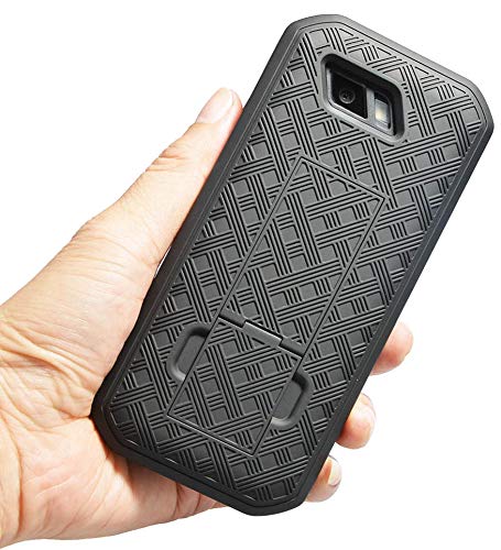 Nakedcellphone Buy Nakedcellphone Combo Series Case for Sonim XP5s - Hard Cover with Kickstand & Rotating Belt Clip - Black - View 7 of 10