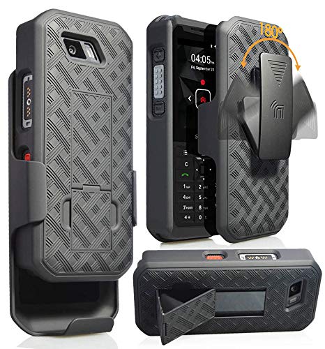 Nakedcellphone Buy Nakedcellphone Combo Series Case for Sonim XP5s - Hard Cover with Kickstand & Rotating Belt Clip - Black - View 2 of 10