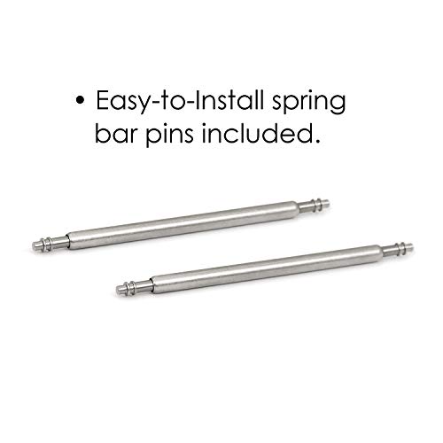 Speidel Speidel Leather Watch Band 16mm to 20mm Black Cowhide Replacement Strap with Stainless Steel Buckle for 18mm Watches - View 6 of 6