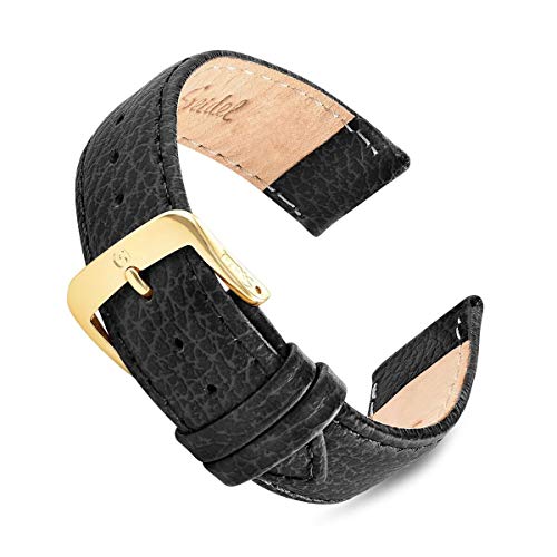Speidel Speidel Leather Watch Band 16mm to 20mm Black Cowhide Replacement Strap with Stainless Steel Buckle for 18mm Watches - View 2 of 6