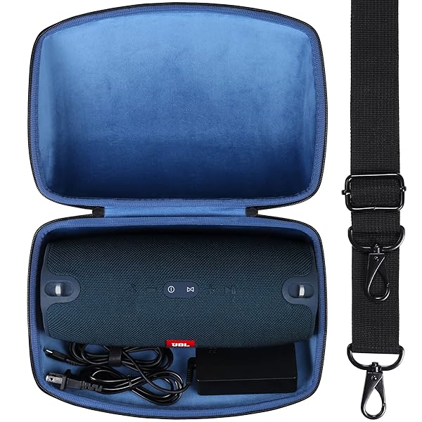 co2CREA co2CREA Hard Travel Case for JBL Xtreme 2 Portable Bluetooth Speaker Black with Blue Interior Durable Protection - View 3 of 9