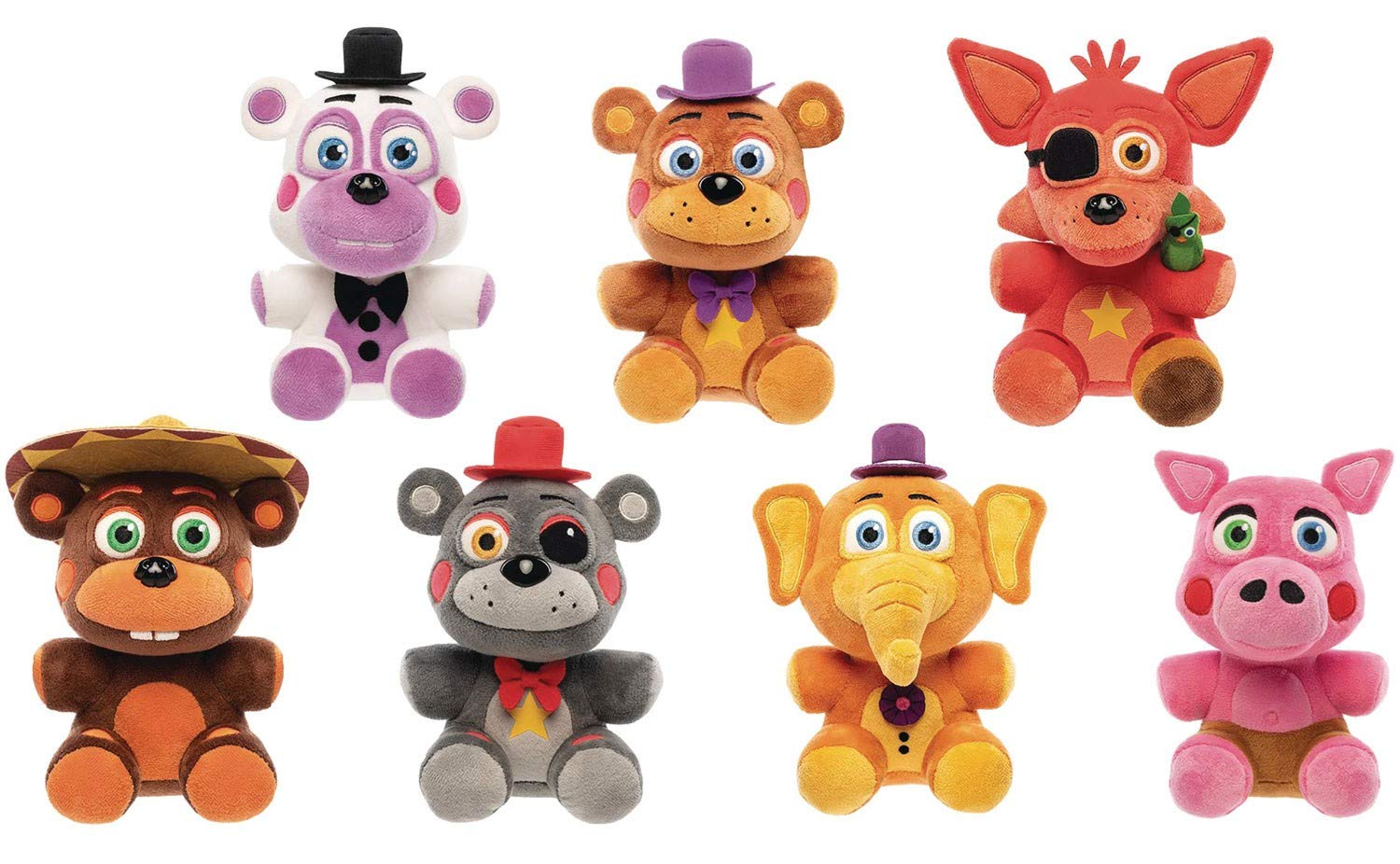 Five Nights at Freddy's Five Nights at Freddy's Pizza Simulator Plush Set of 7 Collectible Toys for Fans
