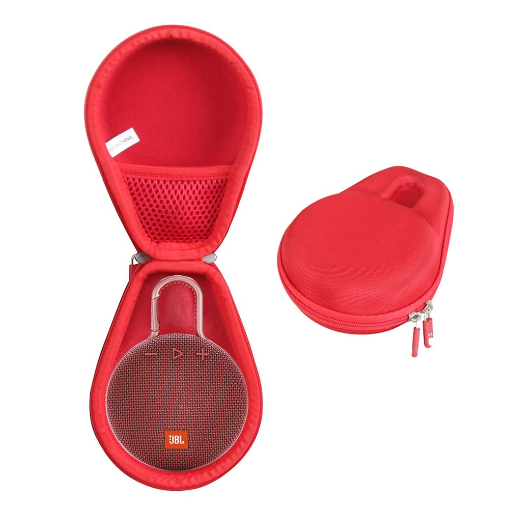 Hermitshell Travel Case for JBL Clip 3 Portable Waterproof Bluetooth Speaker Red