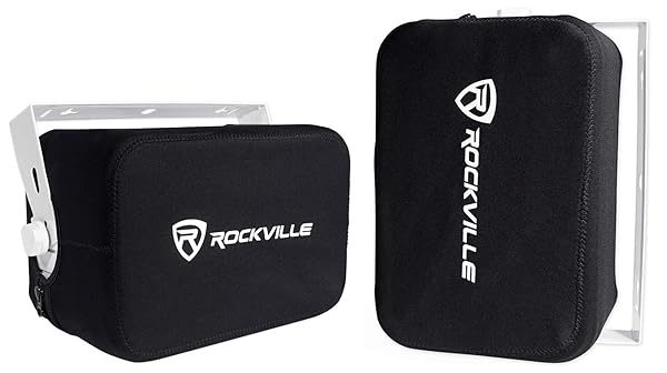 "Rockville 2 RWBC65S Neoprene Covers for 6.5" Outdoor & Boat Speakers - Durable Protection"
