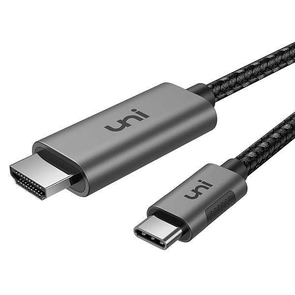 uni 10ft USB C to HDMI Cable 4K@60Hz - Compatible with MacBook, iPhone 15, Samsung S8-S23 & More