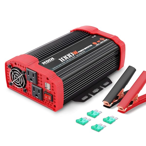 NDDI POWER Buy NDDI POWER 1000W Car Power Inverter - Dual AC Outlets & USB Fast Charging Adapter - View 2 of 8