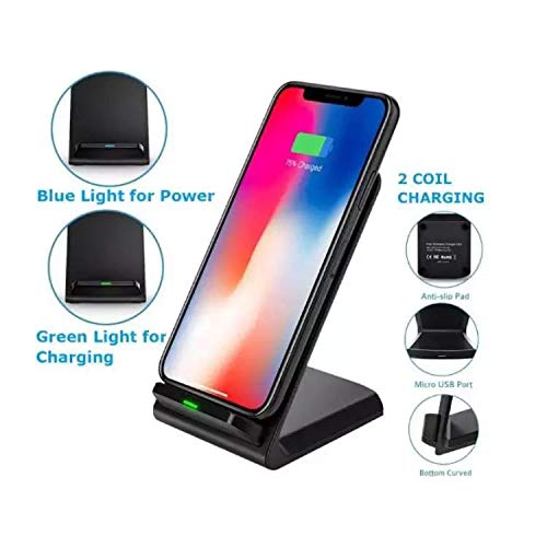 BoxWave BoxWave Wireless QuickCharge Stand for LG G7 ThinQ 10W Fast Charging Jet Black No Cord Needed - View 6 of 8
