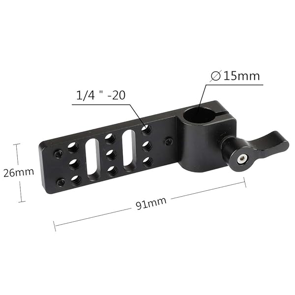 CAMVATE CAMVATE 15mm Rod Clamp Cheeseplate for Power Outlet Durable and Versatile Mounting Solution for Filmmaking and Photography - View 3 of 6