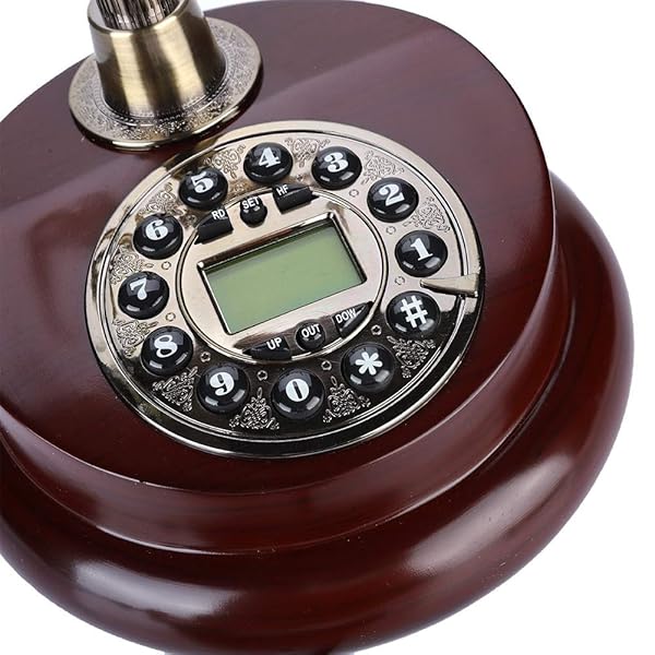Zerone Antique Telephone Classic European Retro Landline Corded Vintage Phone with Hanging Headset for Home Hotel Office Decor - View 5 of 9