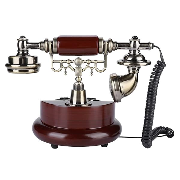 Zerone Antique Telephone Classic European Retro Landline Corded Vintage Phone with Hanging Headset for Home Hotel Office Decor - View 9 of 9