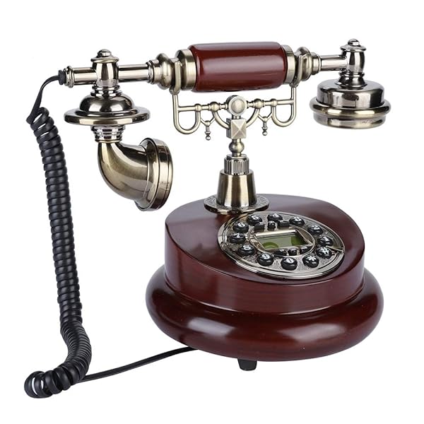 Antique Telephone Classic European Retro Landline Corded Vintage Phone with Hanging Headset for Home Hotel Office Decor