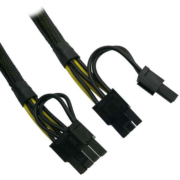 COMeap COMeap 10 Pin to Dual PCI-E 8 Pin Power Cable for HP DL580 DL585 DL980 G7 Server - 25in Adapter Splitter - View 5 of 8