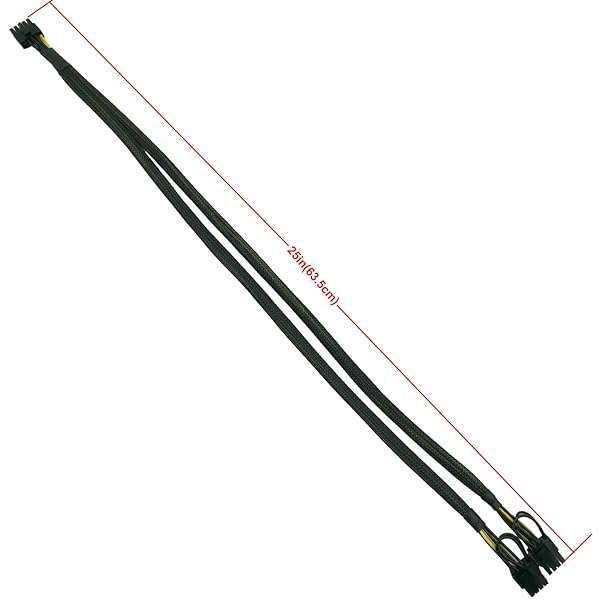 COMeap COMeap 10 Pin to Dual PCI-E 8 Pin Power Cable for HP DL580 DL585 DL980 G7 Server - 25in Adapter Splitter - View 6 of 8