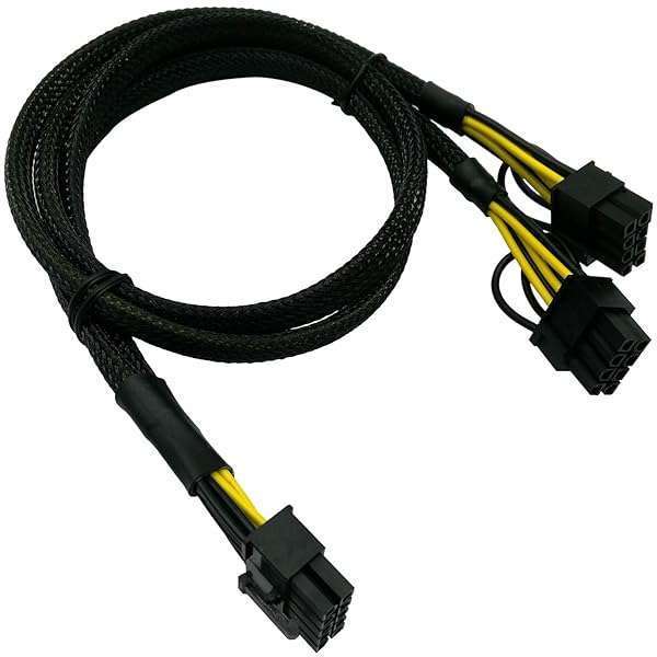 COMeap COMeap 10 Pin to Dual PCI-E 8 Pin Power Cable for HP DL580 DL585 DL980 G7 Server - 25in Adapter Splitter - View 2 of 8
