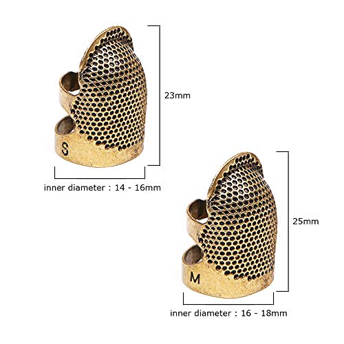 TADAE 4 Pack Adjustable Sewing Thimbles - Metal Finger Protectors for Quilting & DIY Crafts | Essential Needlework Tools - View 3 of 7