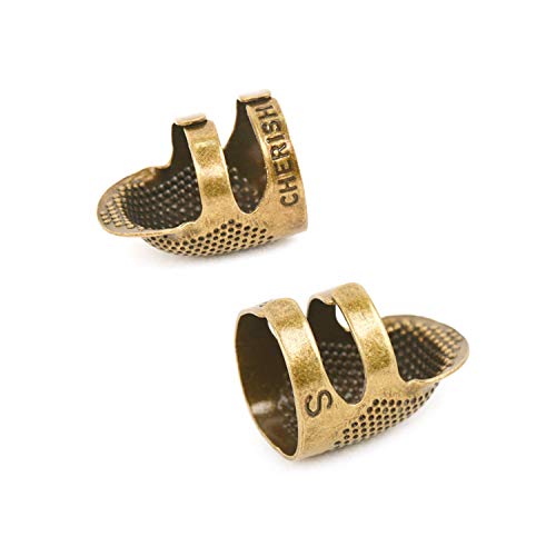 TADAE 4 Pack Adjustable Sewing Thimbles - Metal Finger Protectors for Quilting & DIY Crafts | Essential Needlework Tools - View 6 of 7