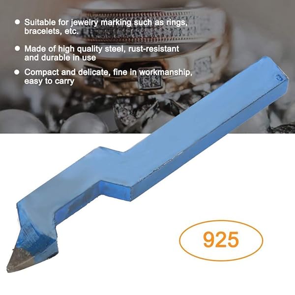 Salmue Metal Punch Stamp Steel Stamping Tool for Jewelry Mold Ring Bracelet Curved Design 925 - View 2 of 9