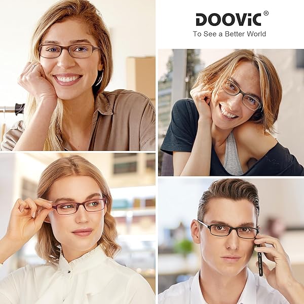 DOOViC DOOViC 4 Pack Blue Light Blocking Reading Glasses Lightweight Anti Eyestrain Readers for Men and Women 1.0 Strength - View 2 of 8
