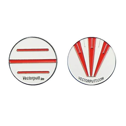 Vectorputt Vectorputt USGA Approved Double Sided Golf Ball Marker with Hat Clip 30mm for Quick and Easy Use