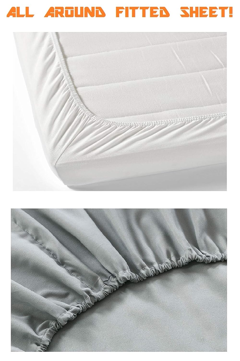 Elegant Comfort Elegant Comfort 1500 Premium Hotel Quality Fitted Sheet Soft Microfiber Deep Pocket 16 Inch Wrinkle Fade Resistant Queen Orange - View 2 of 9