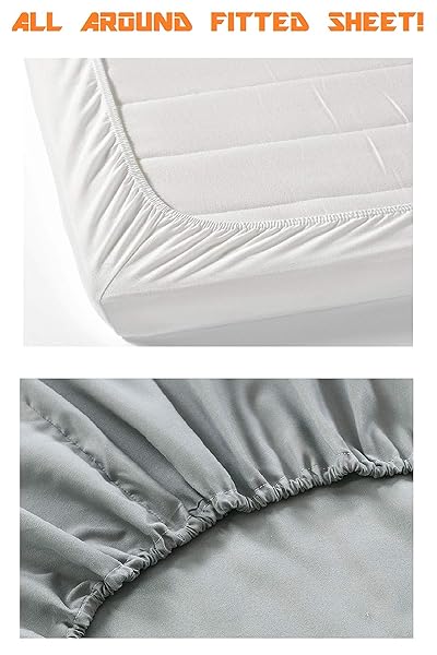 Elegant Comfort Elegant Comfort 1500 Hotel Quality Fitted Sheet - Soft Microfiber, Deep Pocket, Wrinkle & Fade Resistant, Full Size, White - View 3 of 9