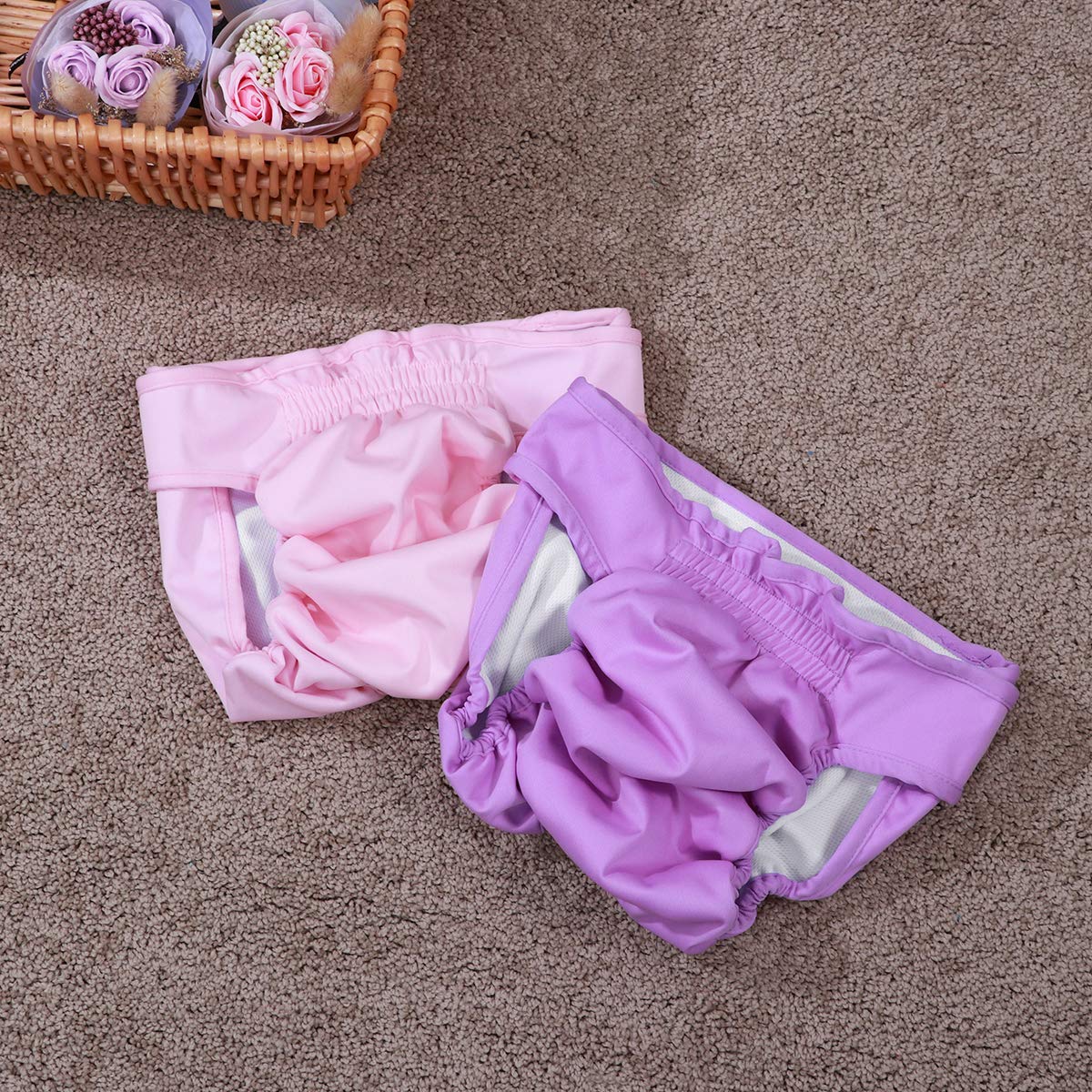 POPETPOP POPETPOP 2 Pack Reusable Dog Diapers for Female Dogs Size L Washable Pants and Wraps - View 9 of 9